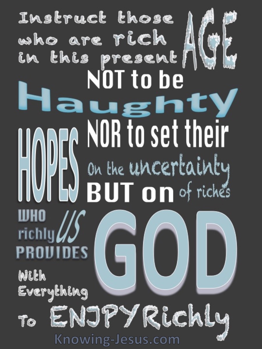 1 Timothy 6:17 Set Your Hope On God (blue)